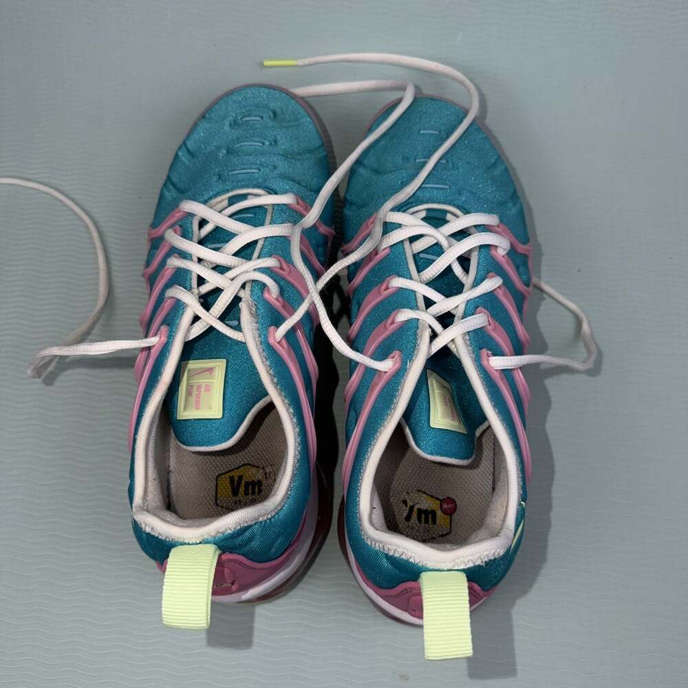 Nike Air VaporMax Plus Teal White CW7014-100 Womens Size 8 Running Shoes - Picture 8 of 9